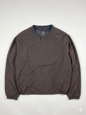 VTG Sunice Fletcher Golf Plaid Windshirt Pullover - Men’s Medium